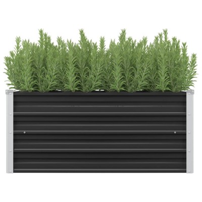 Gossi strat inaltat de gradina antracit 100x40x45 cm otel galvanizat foto