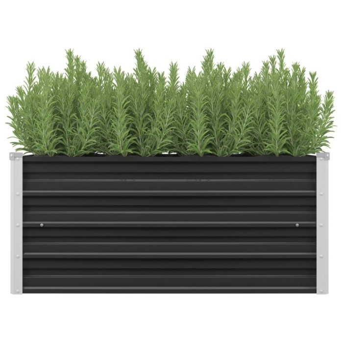 Gossi strat inaltat de gradina antracit 100x40x45 cm otel galvanizat