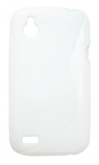 Husa silicon S-line alba pentru HTC Desire X