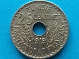 TUNISIA-25 CENTIMES 1919