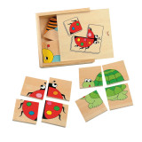 Puzzle din lemn - Imagini din 4 piese, Woodyland