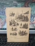 Gravură Chipuri din armata turcească: Sumari, Zaptii, Nizami din Egipt, Ofițeri turci, Cerchezi, Nizami..., Războiul ruso-turc 1877-1878, 1878, 181