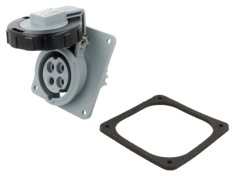 Conector alimentare AC trifazat AMPHENOL IP&amp;S 16A 500V soclu mamă IP69K