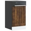 VidaXL Panou pentru mașină spălat vase &quot;Lucca&quot; Lemn stejar afumat 853892