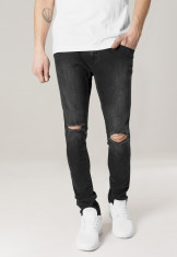 Slim Fit Knee Cut Denim Pants foto