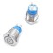 Buton CR SW4 metal cu soclu si LED albastru ON-ON