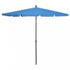 Umbrelă de grădină cu st&acirc;lp, albastru azuriu, 210x140 cm, vidaXL