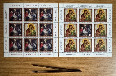 Craciun 2017, minicoli de 9 timbre LP 2170c foto