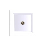 Priza TV RF Leziter Nova cu cadru alb, montaj &icirc;ngropat, IP20