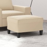 vidaXL Taburet, crem, 60x50x41 cm, microfibră