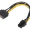 Cablu Alimentare SATA PCIe 6pin 0.15m