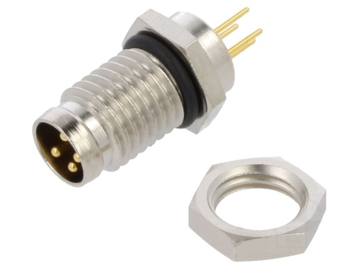 Conector M8 tată IP67, 4 pini