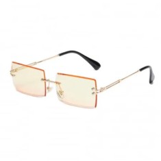 Ochelari de Soare Unisex Polarizati Metal 16031-C8 Galben Dreptunghiulari foto