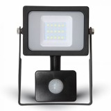 Proiector V-Tac cu LED SMD, 10 W, senzor de miscare, lumina alba rece