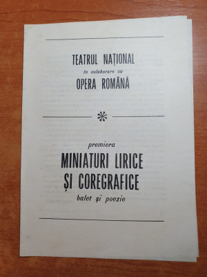 teatrul national colaborare cu opera romana-miniaturi lirice si coregrafice foto
