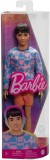 Papusa Barbie Ken Fashionistas cu bluza cu inimioare si bermude roz