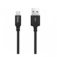 Micro USB la USB 2.0 2A Cablu de date Hoco Premium Culoare Negru, Lungime 1 Metru foto