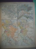 HOPCT DOCUMENT-HARTA VECHE NR 45 PERIOADA NAPOLEON I -D=320/250 MM LEIPZIG 1918, Europa, Documente