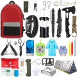 Kit supravietuire multifunctional Flippy, Instrumente profesionale, Agatatoare ghiozdan, pentru Camping, Drumetii, Aventuri in aer liber, borseta incl, Oem