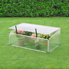 Sera-solar 100 x 60 cm aluminiu/policarbonat [en.casa] HausGarden Leisure