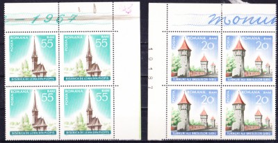 TSV$ - 1967 LP 650 MONUMENTE ISTORICE BLOC X 4 MNH/** LUX foto