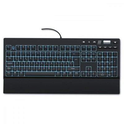 Tastatura gaming Silvercrest, taste in limba germana, iluminare fundal foto