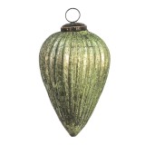 Cumpara ieftin Set 4 globuri brad Craciun sticla verde 9x14 cm
