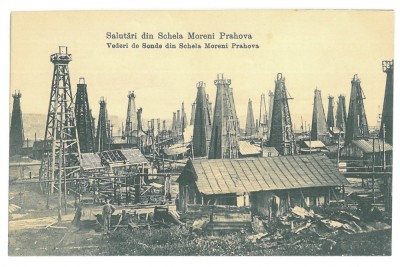 4695 - MORENI, Dambovita, Oil Wells, Romania - old postcard - unused foto