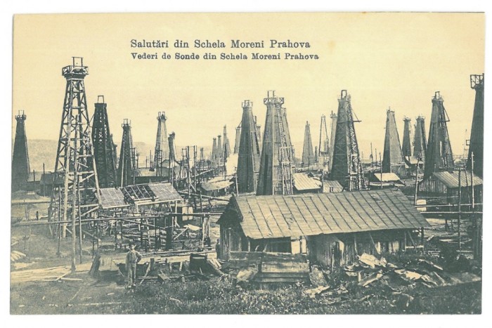 4695 - MORENI, Dambovita, Oil Wells, Romania - old postcard - unused