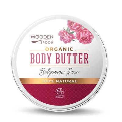 Unt de corp Bulgarian Rose, bio, 100ml, Wooden Spoon foto