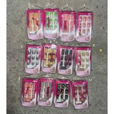 Set 24 unghii false, Global Fashion, culoare roz, 7-11