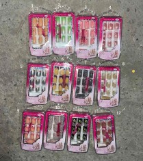Set 24 unghii false, Global Fashion, culoare roz, 7-12