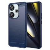 Husa Xiaomi Poco F6 Techsuit Carbon Silicone, albastru