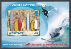 Jersey 2009 - Semicentenarul Clubului de Surfboard din Jersey, Colita, MNH
