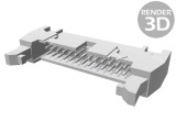 Conector IDC soclu tată 26 pini drept cu ejector lung THT