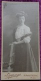 Fotografie tip CDV, Femeie cu coc (Maria Carp), 1909