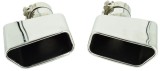 Set Ornamente Toba Premium Negre BMW Seria 5 F10, Seria 6 F12 F13, 18cm, Prindere Coliere, 2 Bucati