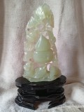 Jad natural Xiu China pești sculptura veche 20 cm