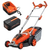 Redback E148C+EP40+EC20 - Masina de tuns iarba cu 1 acumulator Li-Ion 40 V 4 Ah 47 cm 60 l