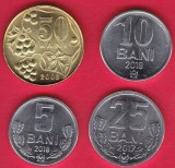 SV * Moldova LOT 5 - 10 - 25 - 50 BANI 2018 - 2017 - 2008 * UNC, Europa, Aluminiu