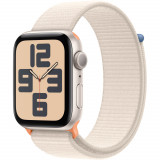 Cumpara ieftin Apple Watch SE2 2023, GPS, 44 mm, Starlight Sport Loop, Starlight Aluminium Case