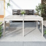 Cumpara ieftin Măsuță de grădină, alb, 159,5x82,5x76 cm, lemn masiv de pin
