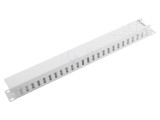 Organizator cabluri 1U gri pentru carcase 19" LANBERG