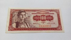 Iugoslavia -100 Dinara 1955 foto