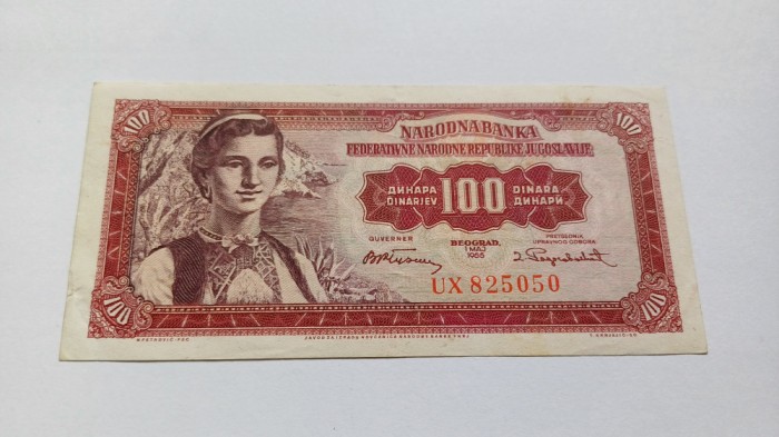 Iugoslavia -100 Dinara 1955