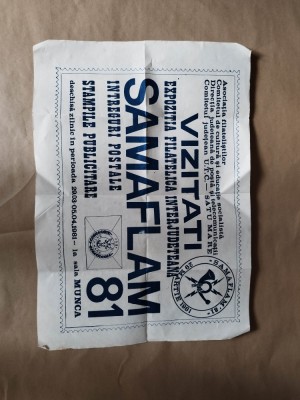 bnk div Afis Expofil Samaflam Satu Mare 1981 foto