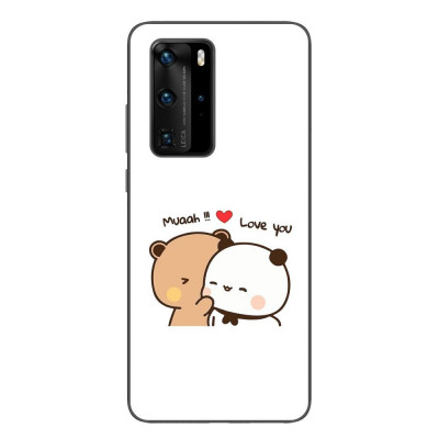 Husa compatibila cu Huawei P40 Pro Silicon Gel Tpu Model Bubu Dudu Muaah Love You foto