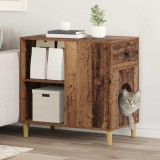 vidaXL Casa pentru pisici Lemn vechi 72 x 42.5 x 70 cm Lemn compozit 8000687