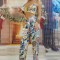 L830RR-100 Set 2 piese lenjerie tip pijama din top tip sutien si pantaloni lungi
