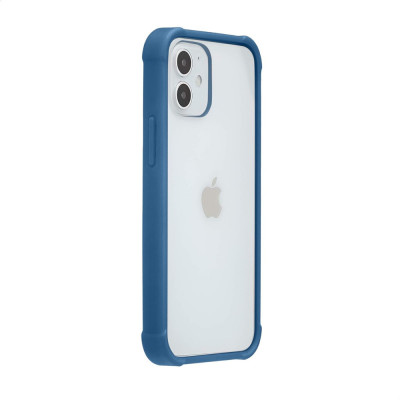 Husă Amazon Basics pentru iPhone 12 Mini cu protecție antibacteriană, poliuretan termoplastic și policarbonat, albastru foto